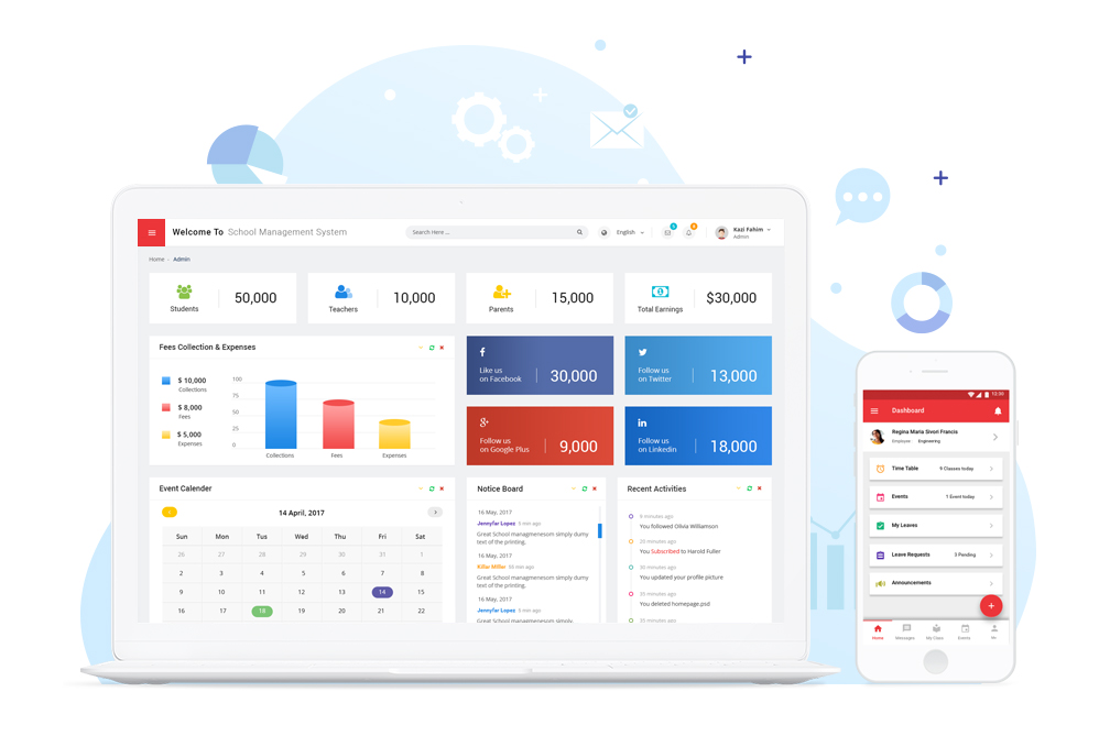 Responsive School Management Web System